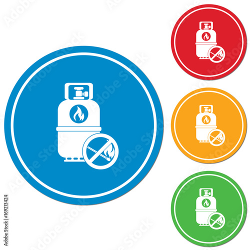 Camping gas bottle icon