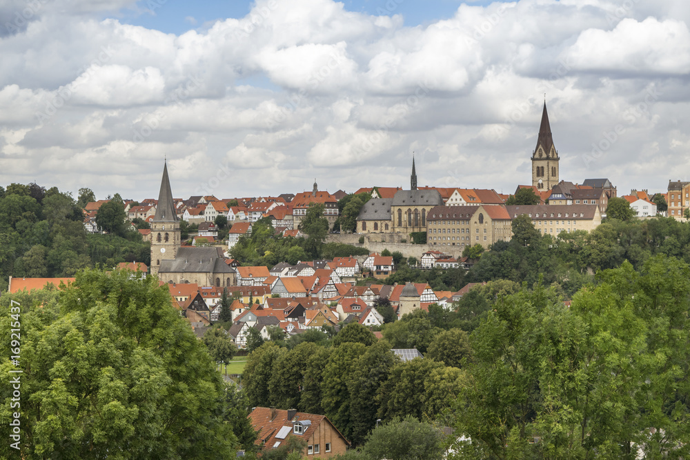 Stadtbild von Warburg Westfalen, Südansicht