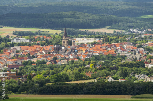 Stadtbild vom Desenberg auf Warburg Westfalen