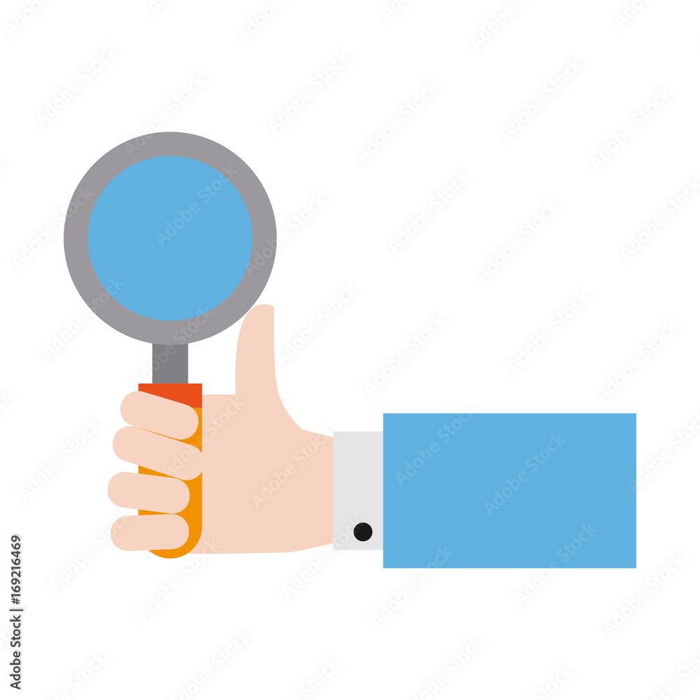 hand holding magnifying glass icon image vector illustration design hand holding magnifying glass icon image vector illustration design