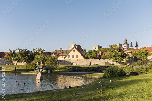 Almedalen in the town Visby in Sweden