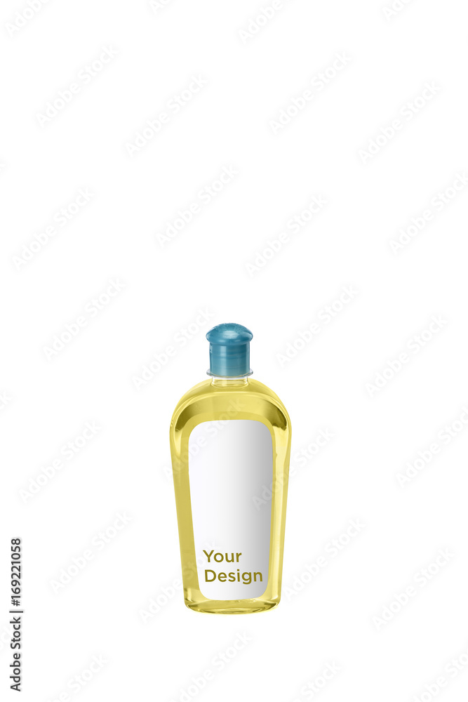 Hair oil bottle mockup on white background Hair oil bottle mockup on white background
