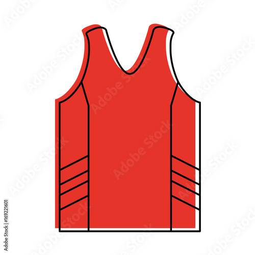 sleeveles shirt icon image vector illustration design  orange color