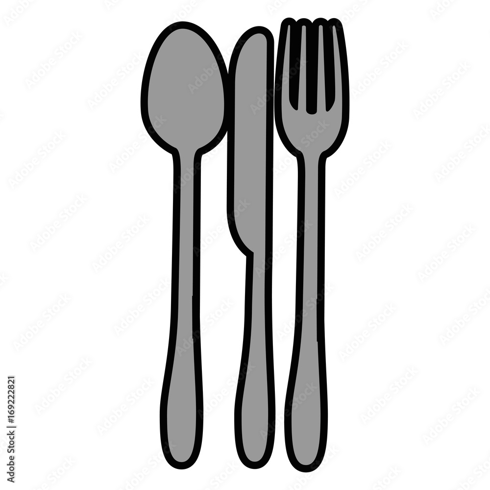 spoon fork and knife icon over white background vector illustration spoon fork and knife icon over white background vector illustration