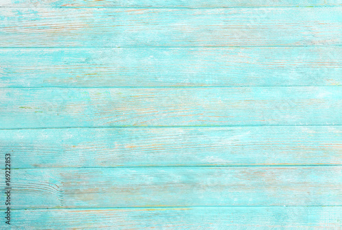 Rustic wooden background in mint color