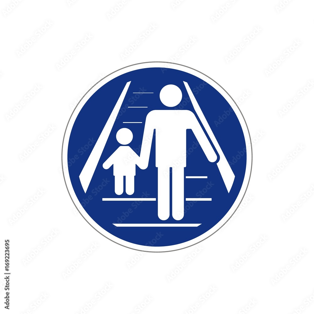 VECTOR. Set of icons. Escalator sign icons on white background. For safe work. For any use. Warns. VECTOR. Set of icons. Escalator sign icons on white background. For safe work. For any use. Warns.