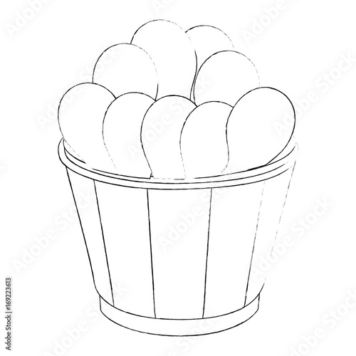 bowl with chicken legs icon over white background vector illustration