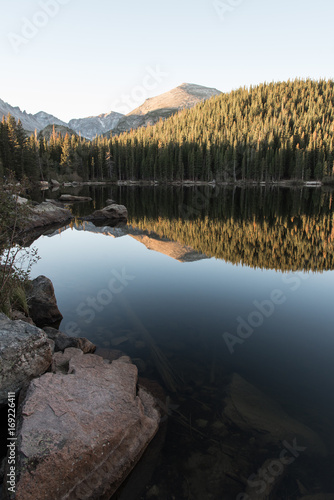 Mountain reflection in lake // Bear Lake, Colorado