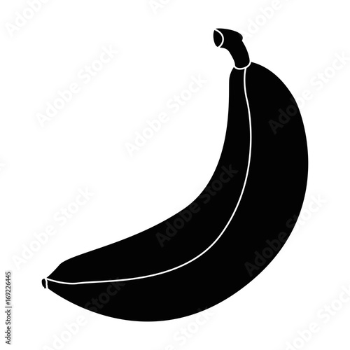 Banana sweet fruit icon vector illustration graphic design