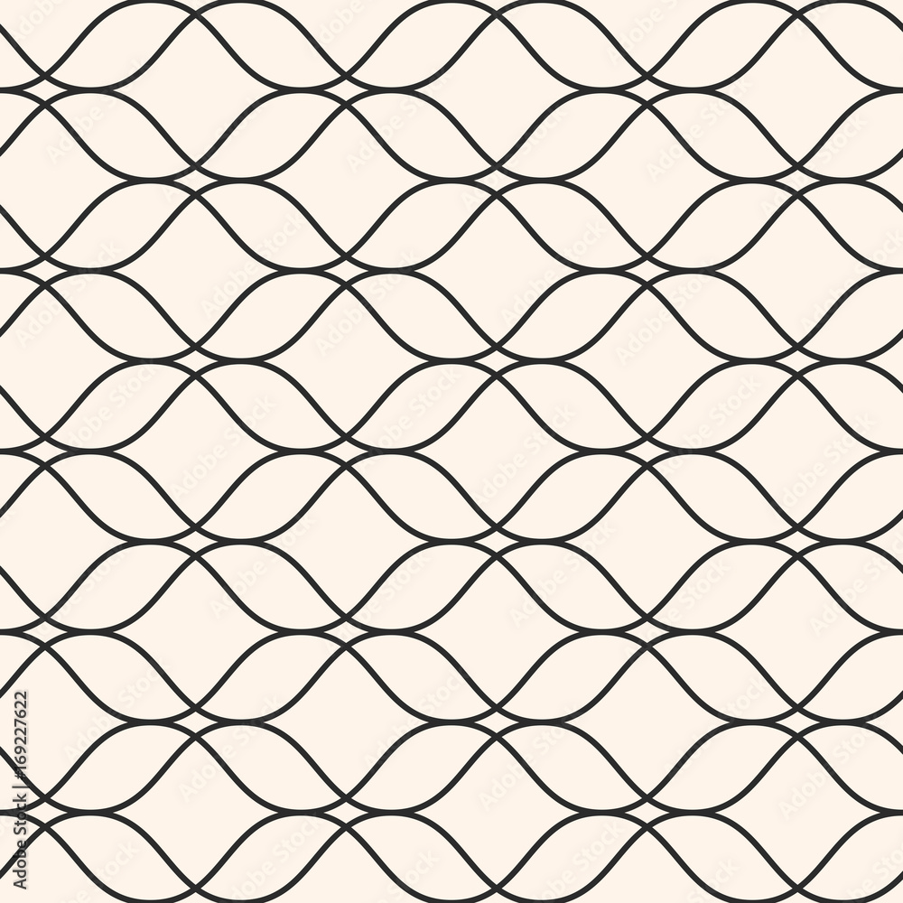 Fototapeta premium Mesh pattern, wavy lines, subtle lace texture