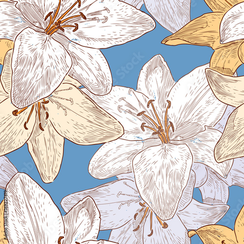 pattern of the garden lilies