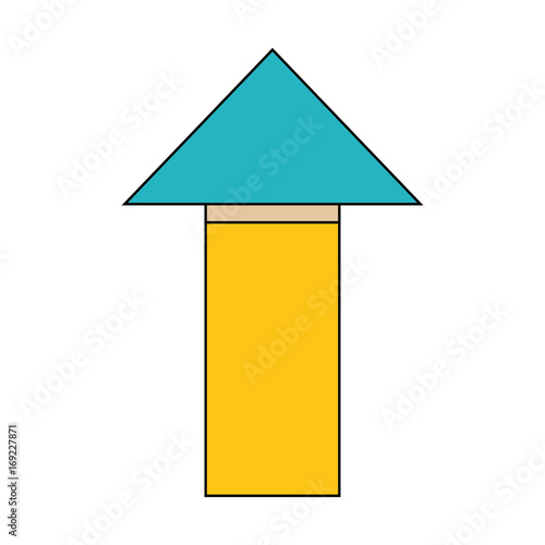 business arrow to marketing strategy information photo