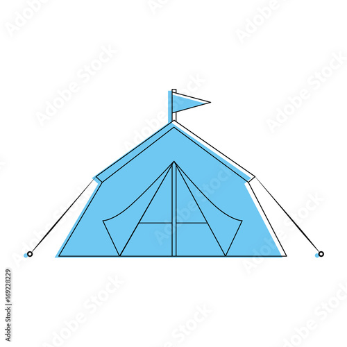 Camping tent isolated icon vector illustration graphic design