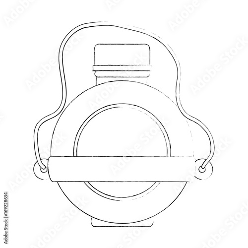 canteen water bottle icon vector illustration graphic design