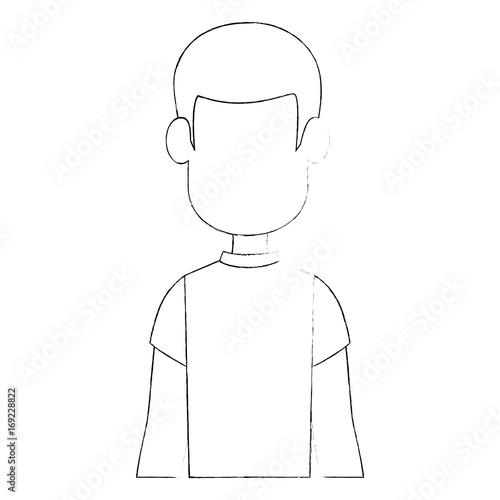 Man faceless cartoon icon vector illustration graphic design