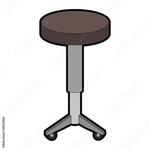 Office chair with wheels icon vector illustration graphic design