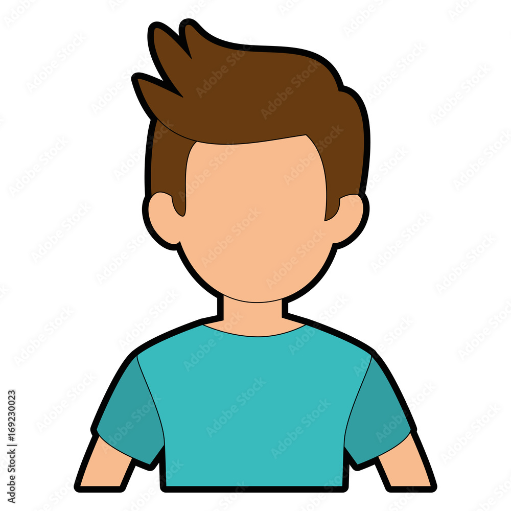 Man cartoon smiling icon vector illustration graphic design Man cartoon smiling icon vector illustration graphic design