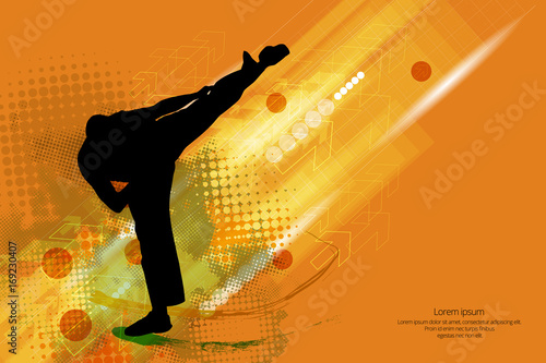 Martial arts. High kick