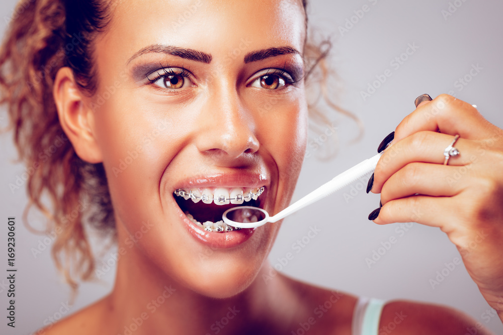 Fototapeta premium Girl With Braces