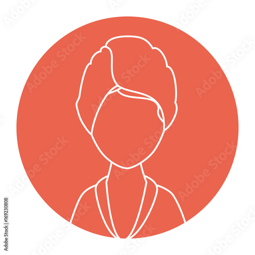 woman with towel in head vector illustration design