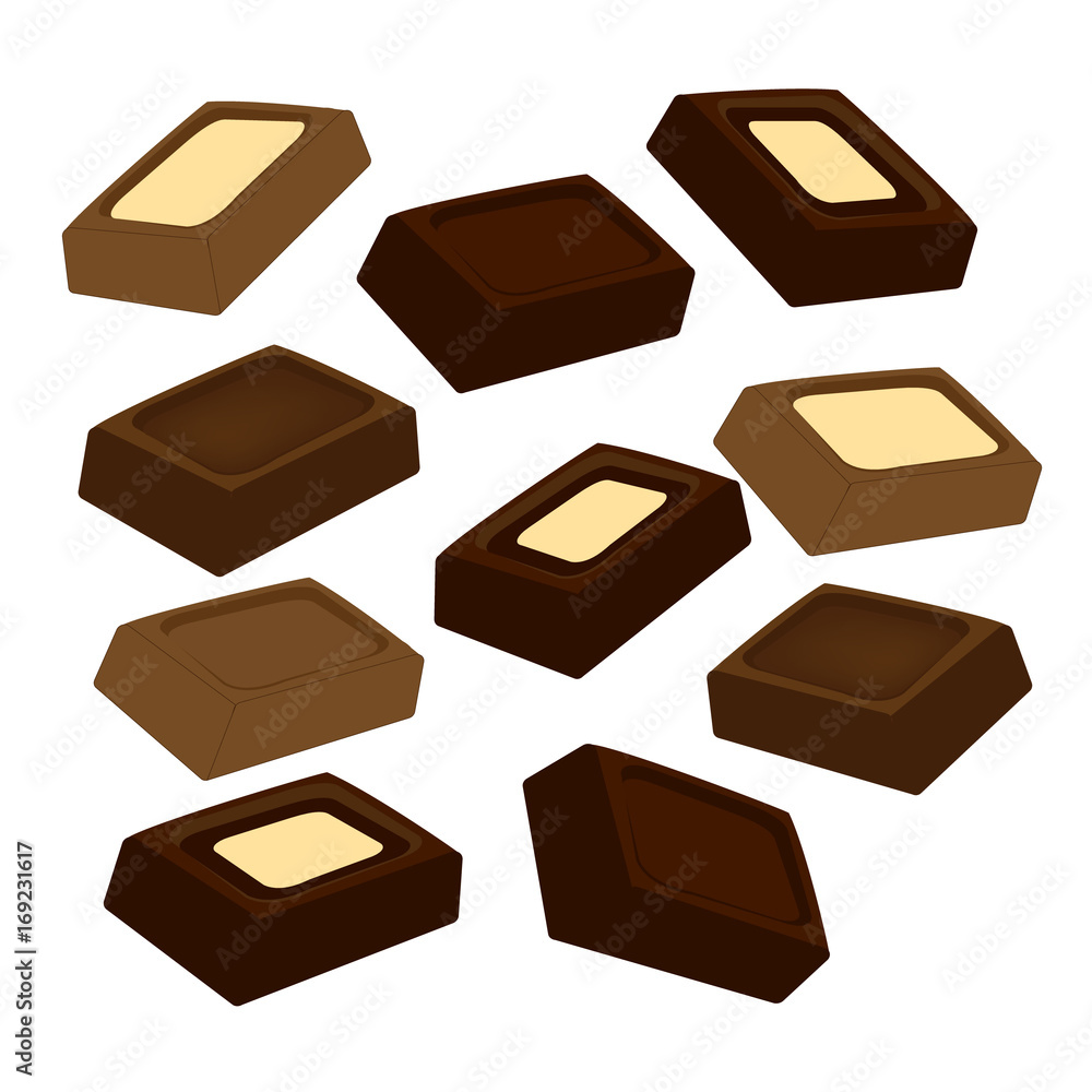 Chocolate bars. Vector illustration Chocolate bars. Vector illustration