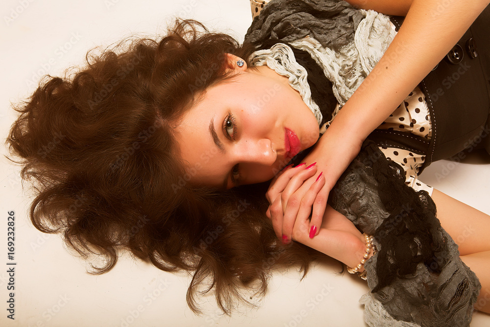 Naklejka premium Young happy woman
