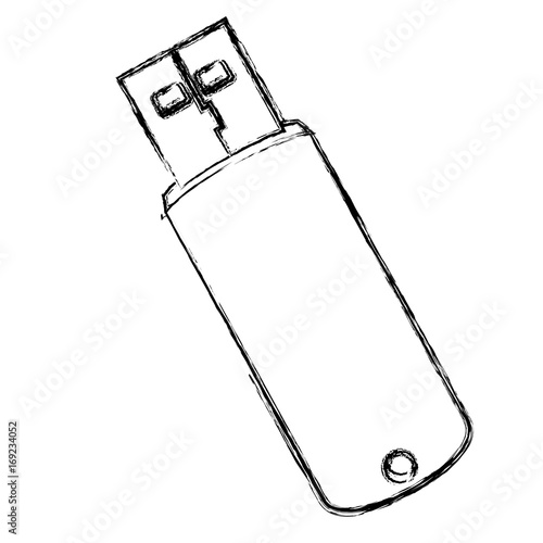 usb memory isolated icon vector illustration design