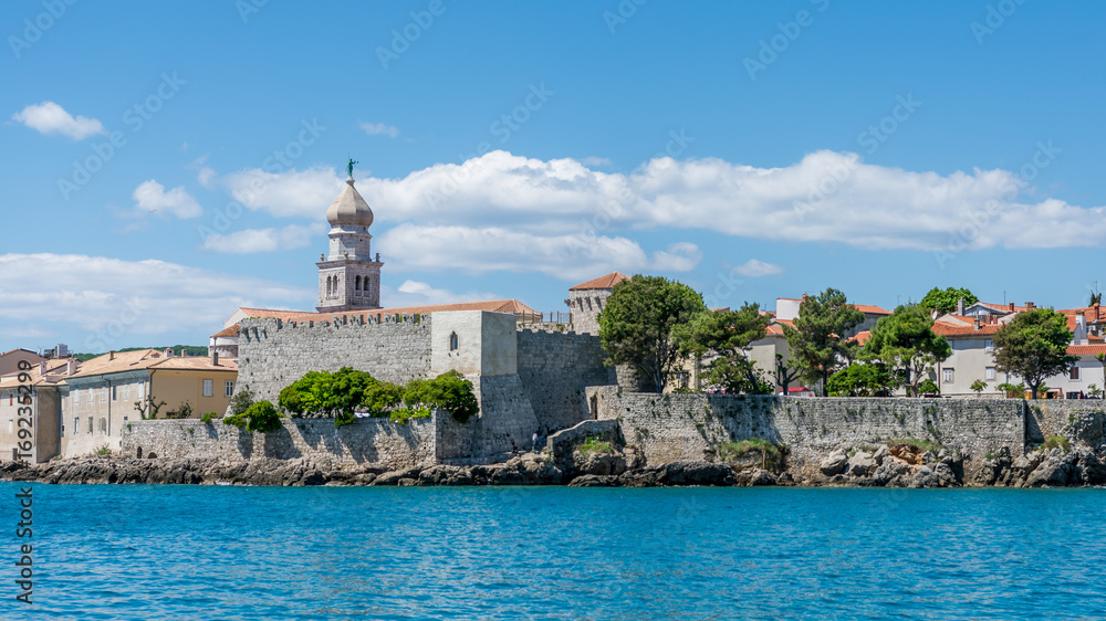 old town of krk on the croatian island krk