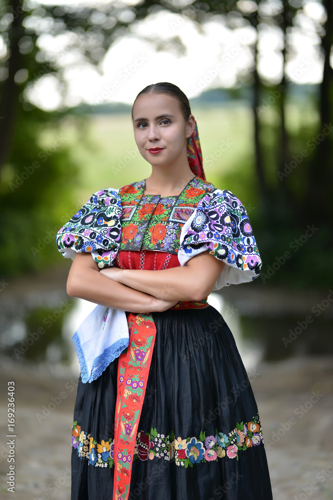 Slovakian folklore. Traditional costume.