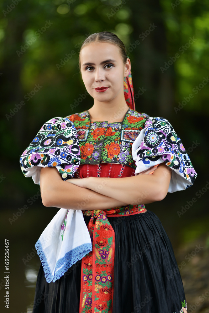 Slovakian folklore. Traditional costume.