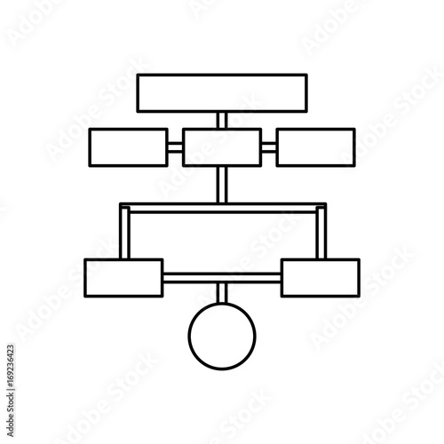 Organization chart isolated icon vector illustration graphic design