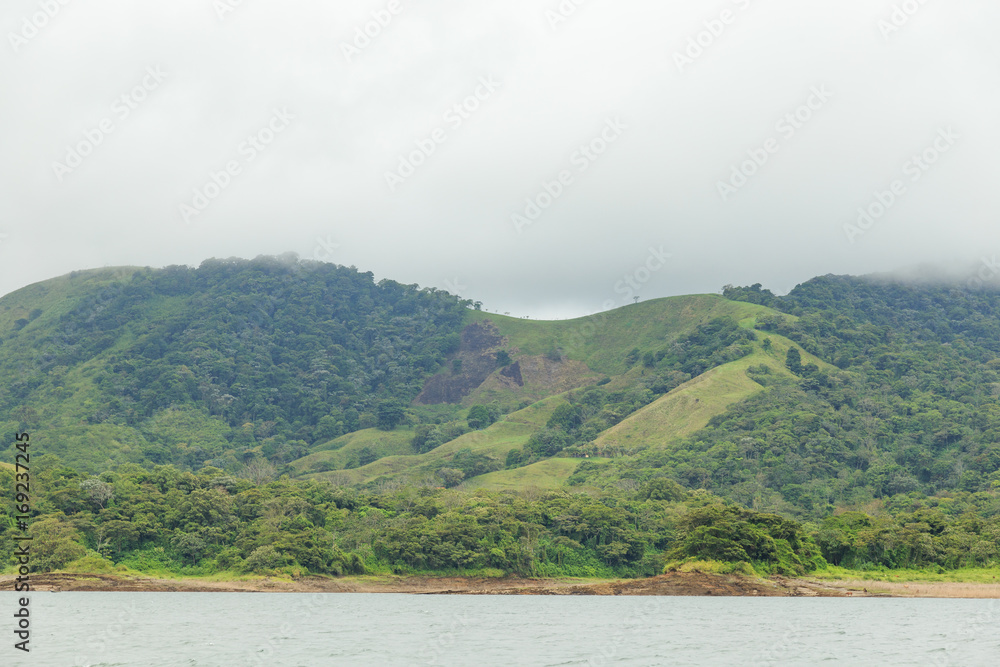 Hills and forest at lake arenal Costa Rica