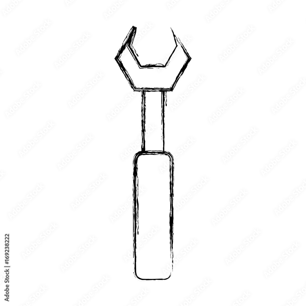 Obraz premium Wrench tool isolated icon vector illustration graphic design