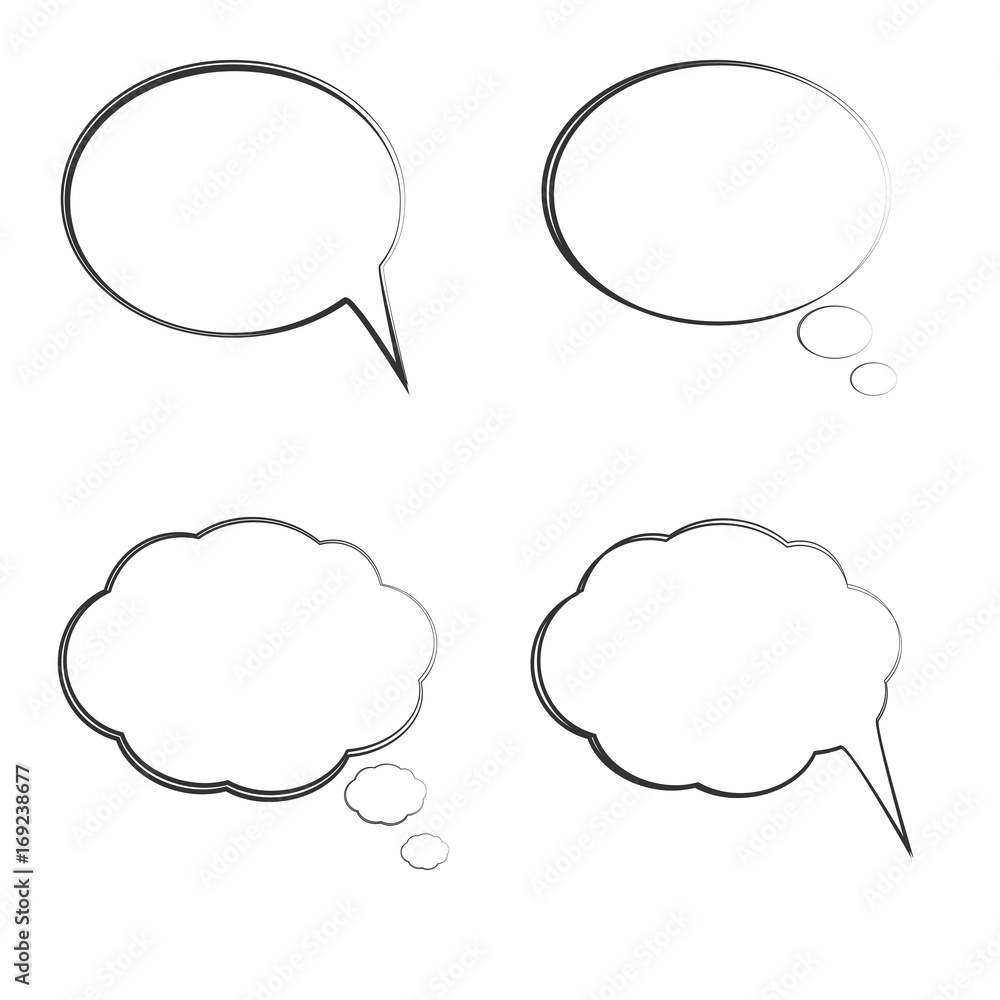 Clouds for thoughts, cloud icon. vector illustration Clouds for thoughts, cloud icon. vector illustration