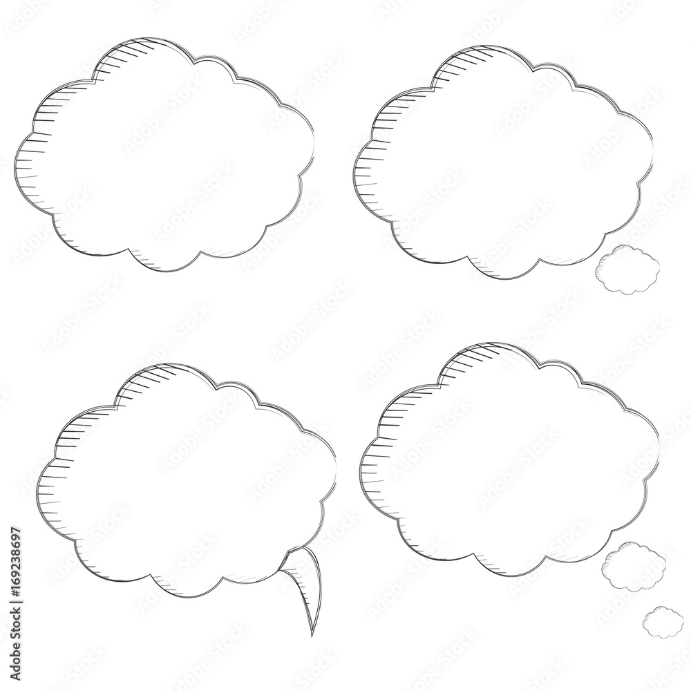 Clouds for thoughts, cloud icon. vector illustration Clouds for thoughts, cloud icon. vector illustration