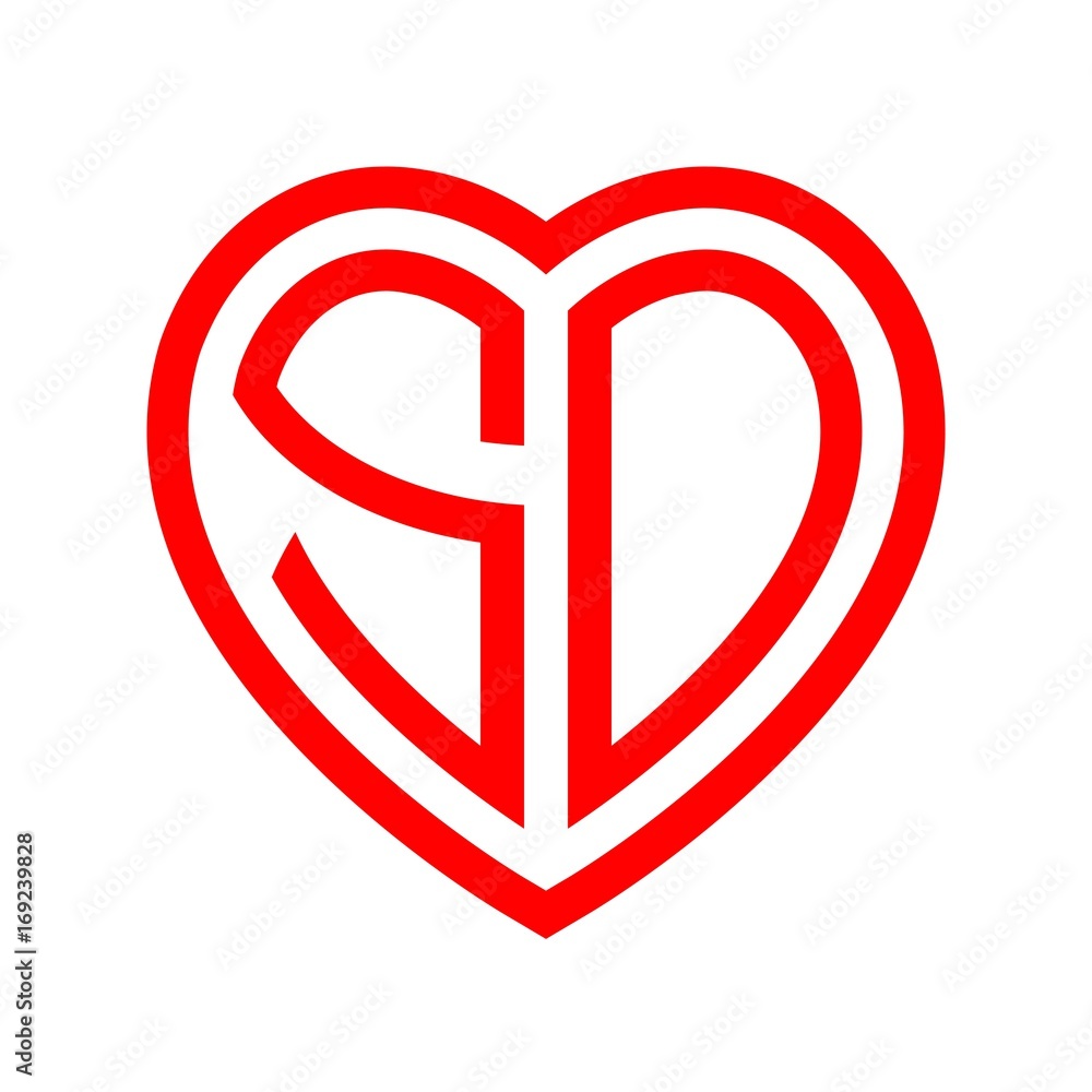initial letters logo so red monogram heart love shape initial letters logo so red monogram heart love shape