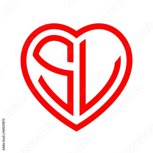 initial letters logo sv red monogram heart love shape Free Download initial letters logo sv red monogram heart love shape - GFXLoad
