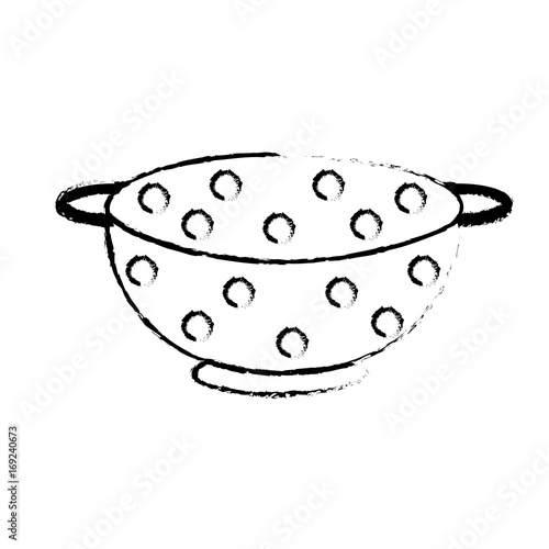 figure colander kitchen utensil object to cuisine