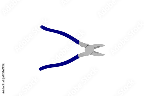 Vector illustration of a pliers with blue handles  © Leiana