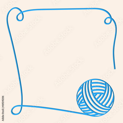 Картината върху платно illustration with blue clew