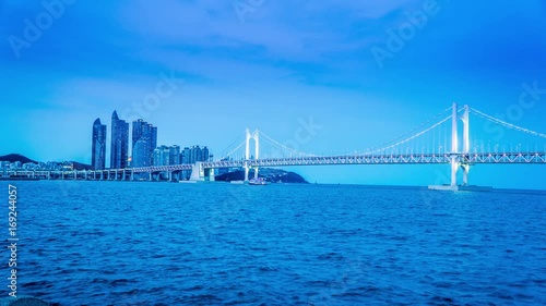  Gwangan suspension bridge and modern skyline
 photo