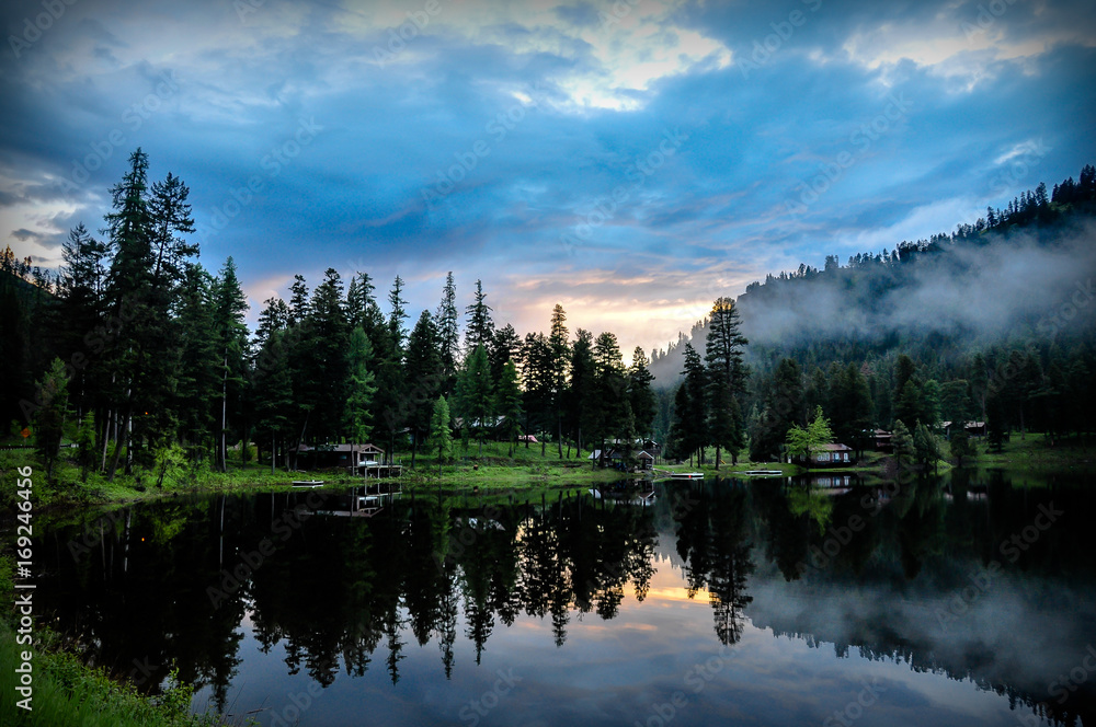 Montana Lake Sunset
