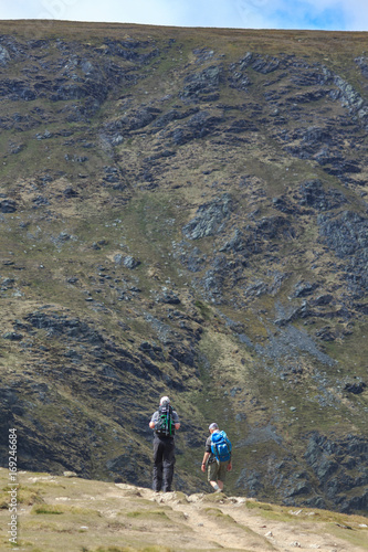 Hillwalkers in the Lake District photo