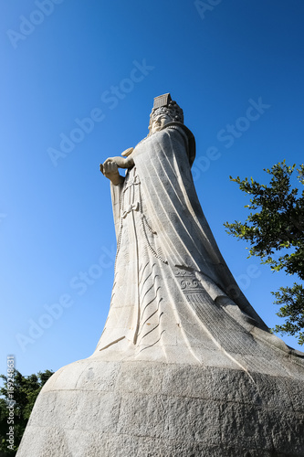 mazu stone statue , chinese sea god photo