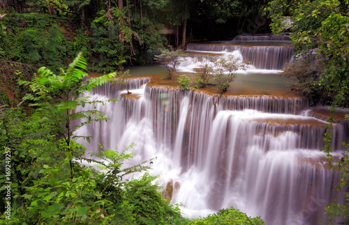 Huai Mae Khamin Waterfall  Kanchanaburi thailand