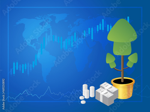 Forex marke trading  vector illustration.