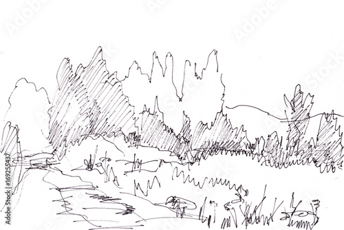 Instant sketch,  landscape