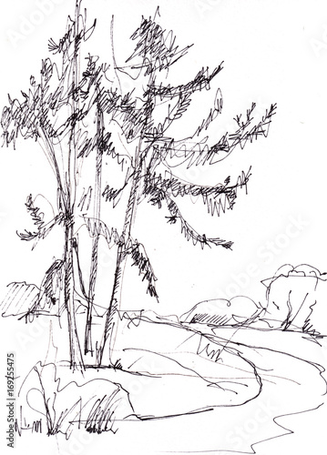 Instant sketch,  landscape