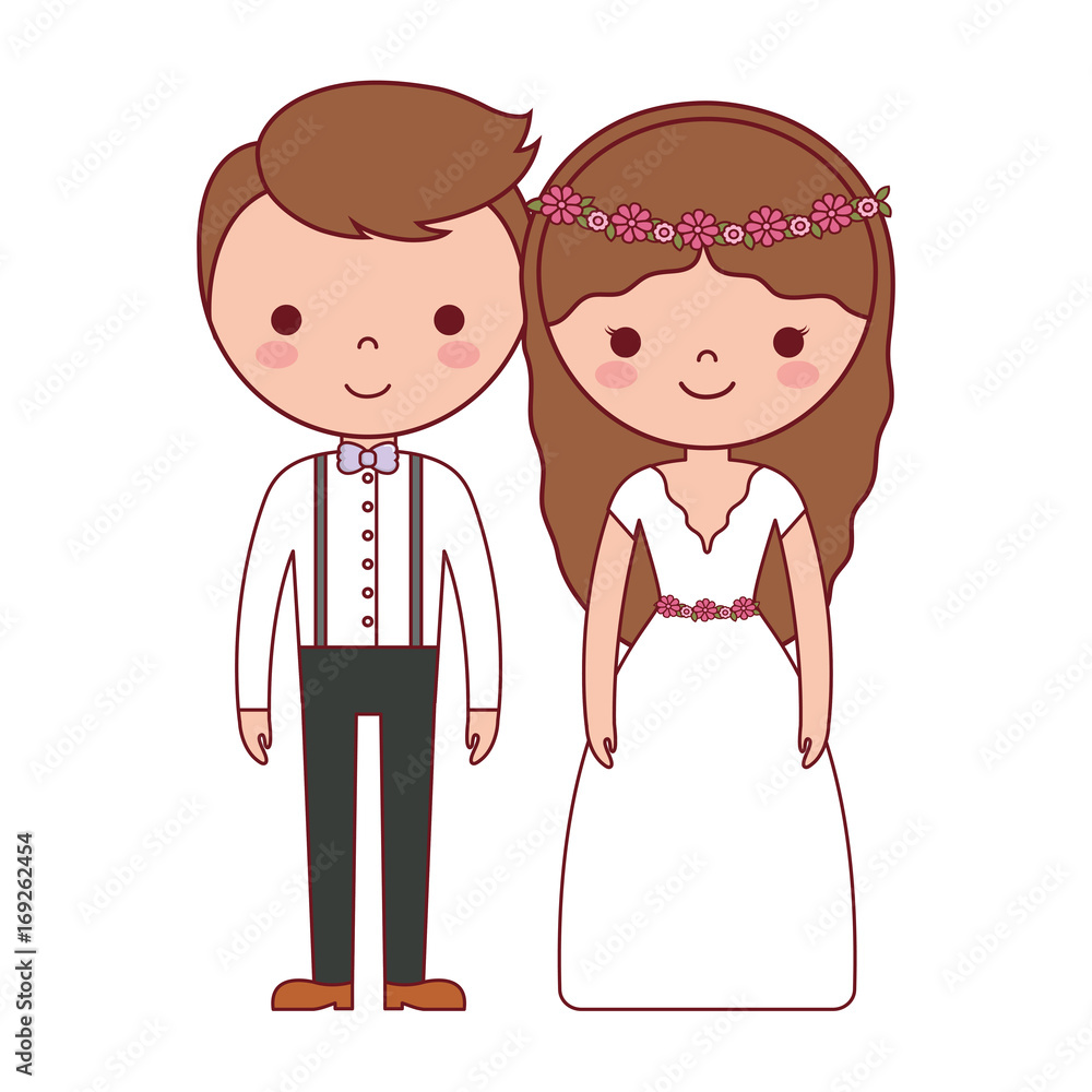 wedding couple icon over white background vector illustration wedding couple icon over white background vector illustration