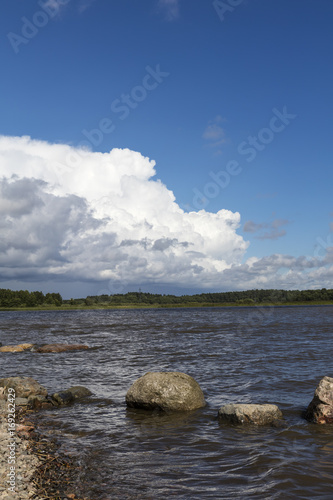 Clouds above the seashore